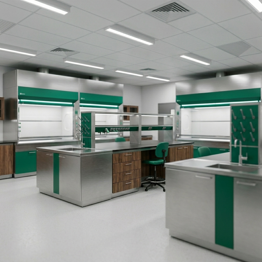 Modern laboratory interior with precision S&E Solutions furniture